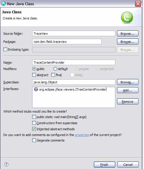 Figure 13. Create the Content Provider