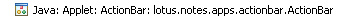 Object Map of the Action Bar applet