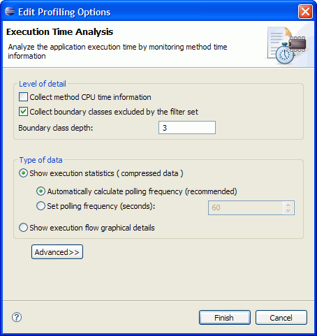 Profiling Execution options Profiling Execution options