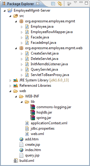 图 1. Java EE 工程结构