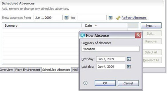   Scheduled Absences е New Absence  