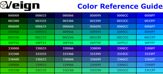 Color Reference Guide - screen shot.