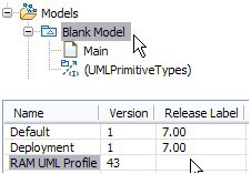 Models > Blank Model > RAM UML Profile 