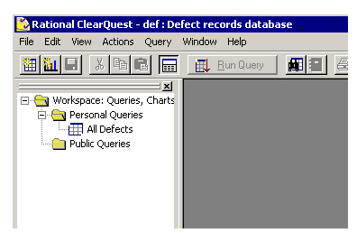 The ClearQuest workspace