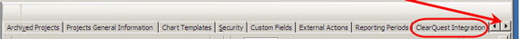  Application Administration ʾ ClearQuest Integration ҳǩ