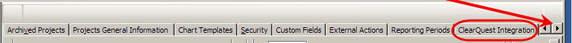 Application Administration ʾ ClearQuest Integration ҳǩ