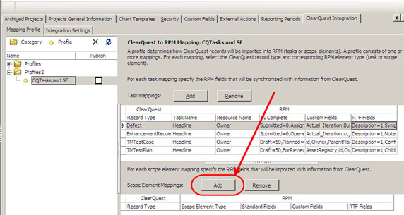 Scope Element Mappings ֵ Add ť