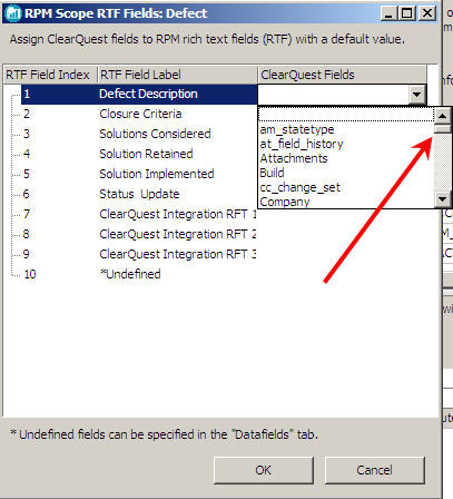 Rational Portfolio Manager Scope RTF Fields: Defect Ի