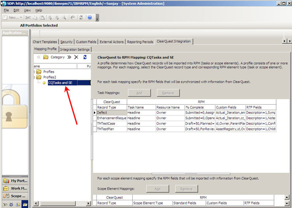  Profile CQTasks  SE Ҫļ ClearQuest Integration ҳǩ