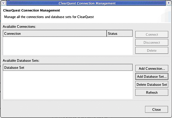 ClearQuest Connection Management 