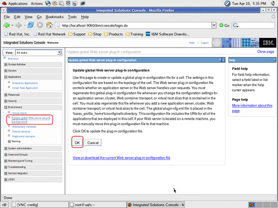 image of WebSphere workspace