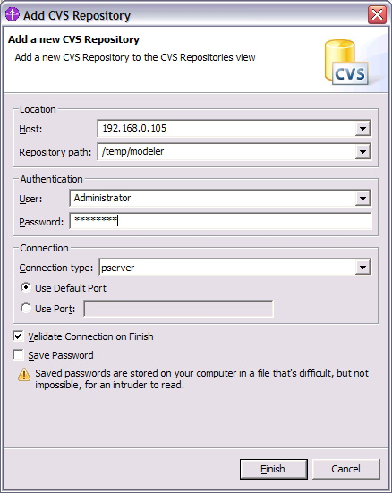 ͼ 6. Add CVS Repository Ի