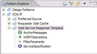显示 WS 响应模板模式的 Pattern Explorer
