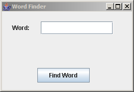 Word Finder GUI ����ʱ����Ļ����