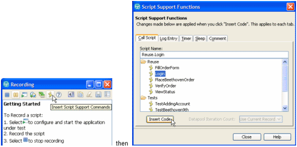 ͼ 2��Functional Tester Call Script ����