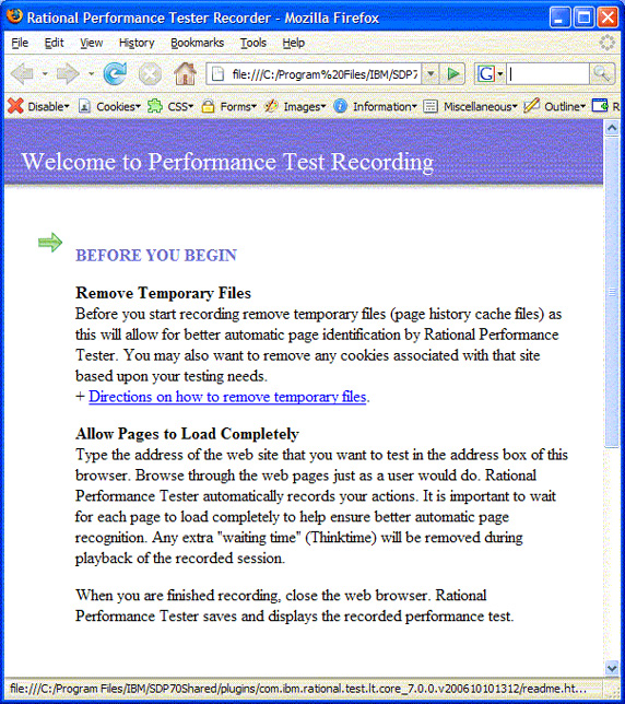 welcome to performance test recording